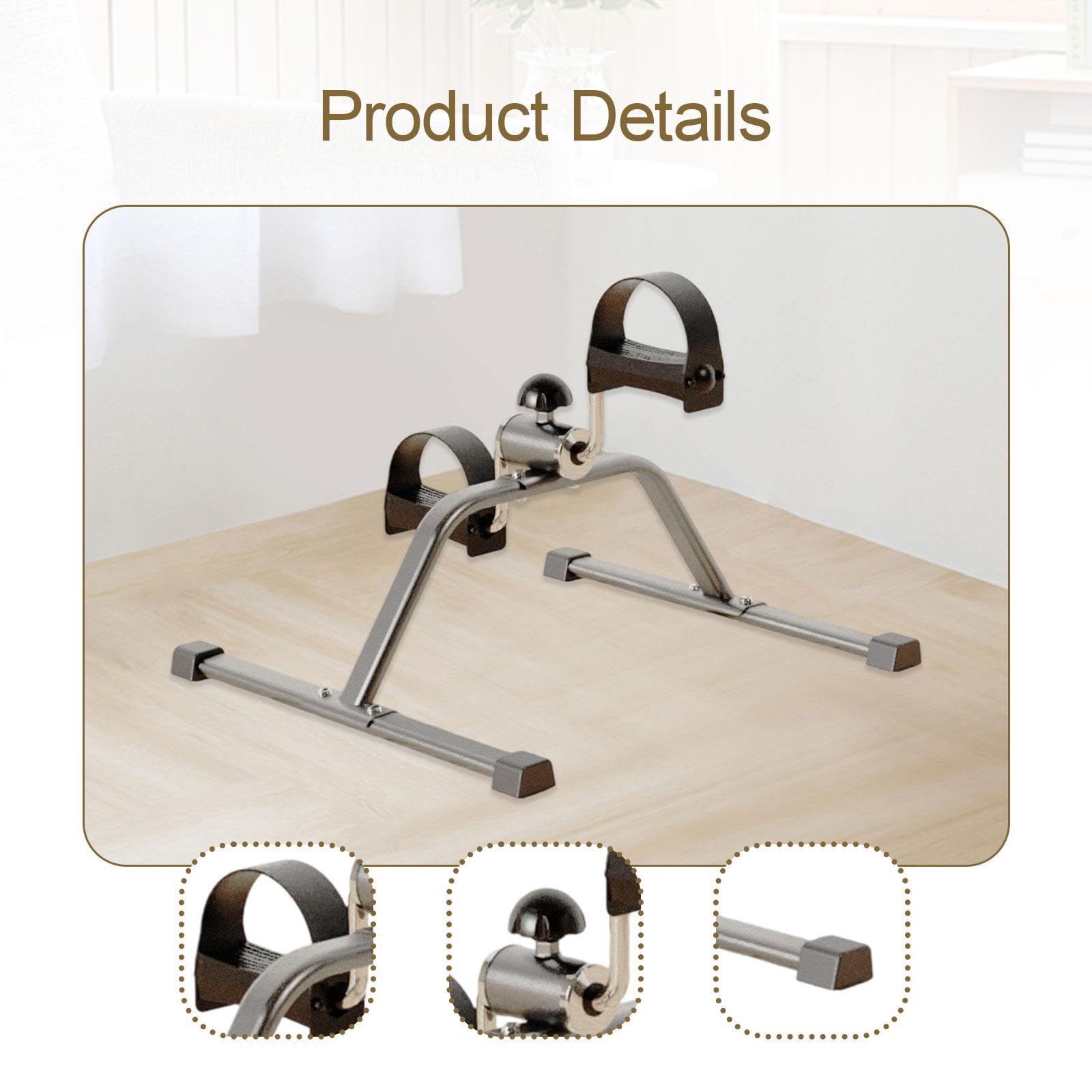 Machine à Pédales pour Exercices Des Jambes Vélo Miniature D'Intérieur avec Résistance Ajustable, Noir