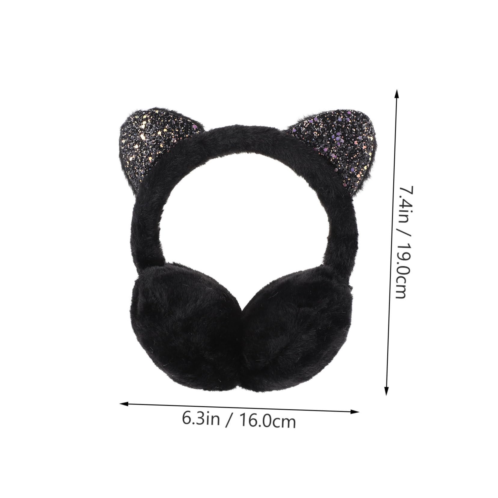 NOLITOY Winter Cat Ear Warmers Plush Ear Protection Foldable Warm Ear Covers for Outdoor Activities Soft Skin Friendly Design for Ice Skating Skiing and More