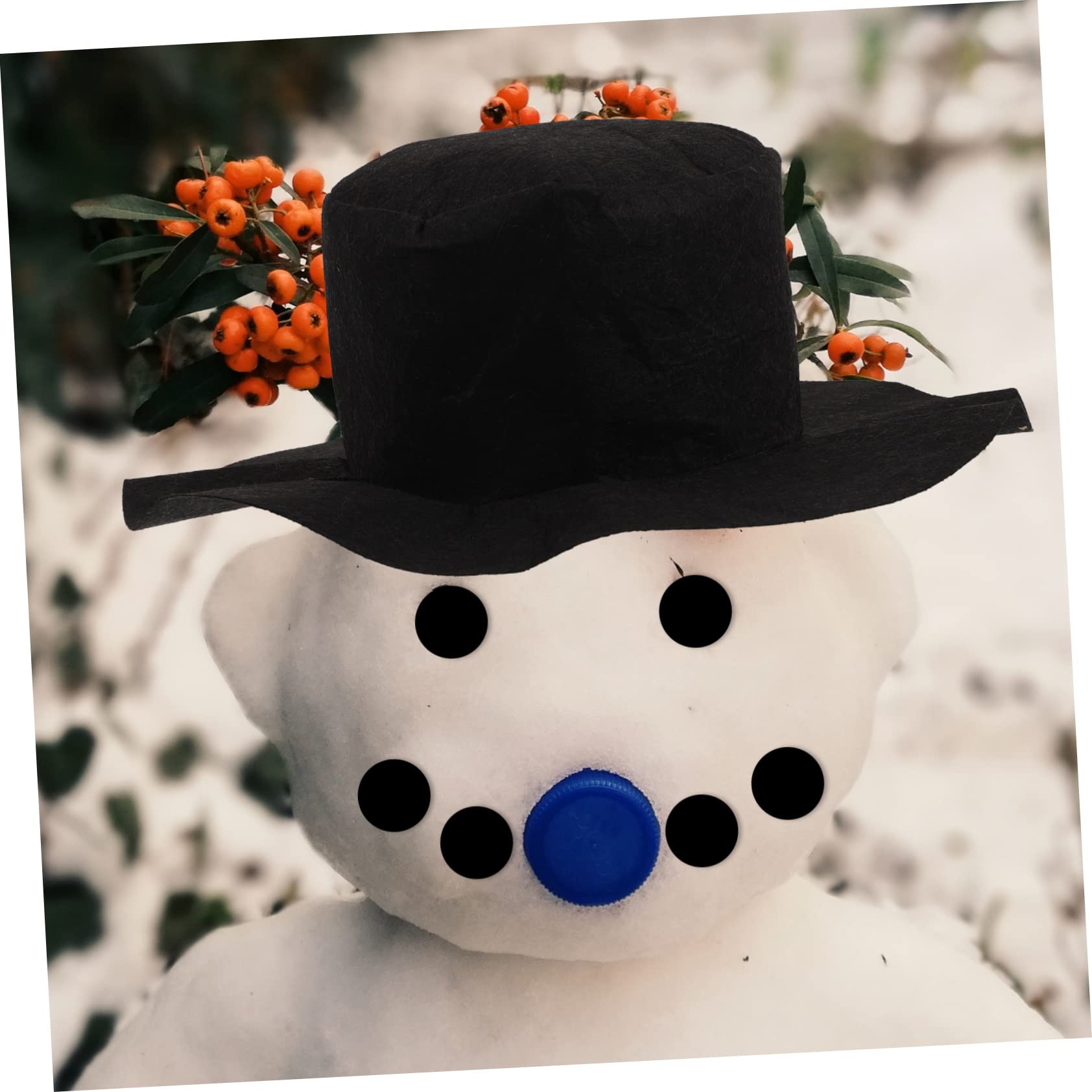 PRETYZOOM 5 Sätze Weihnachtsschneemanndekorationen Weihnachtsschmuck Schneemann Selber Machen Schneemann-bastelbedarf Schneemannmützen Zum Basteln Schneemann Bausatz Selber Machen Hölzern