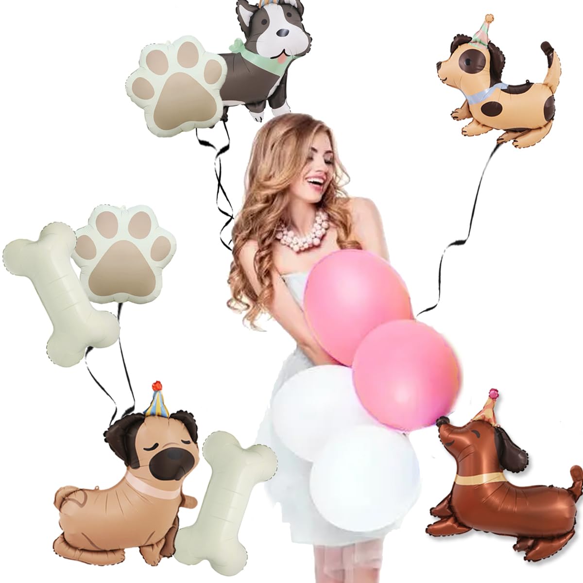 Lot De 5 Ballons En Aluminium En Forme D'Étoile Bleue De 45.7 Cm