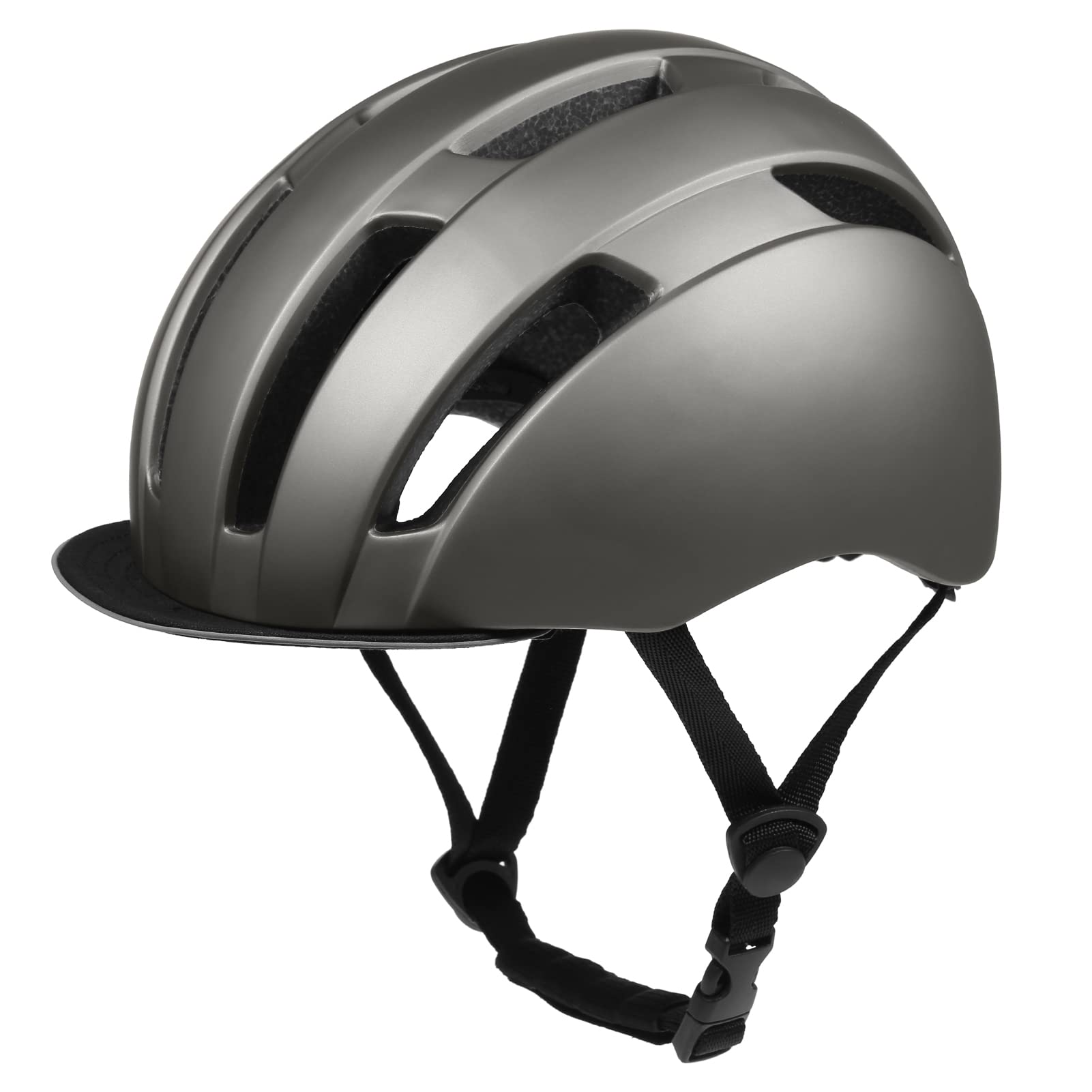 Casco de bicicleta transpirable burko con visera desmontable protectora 8