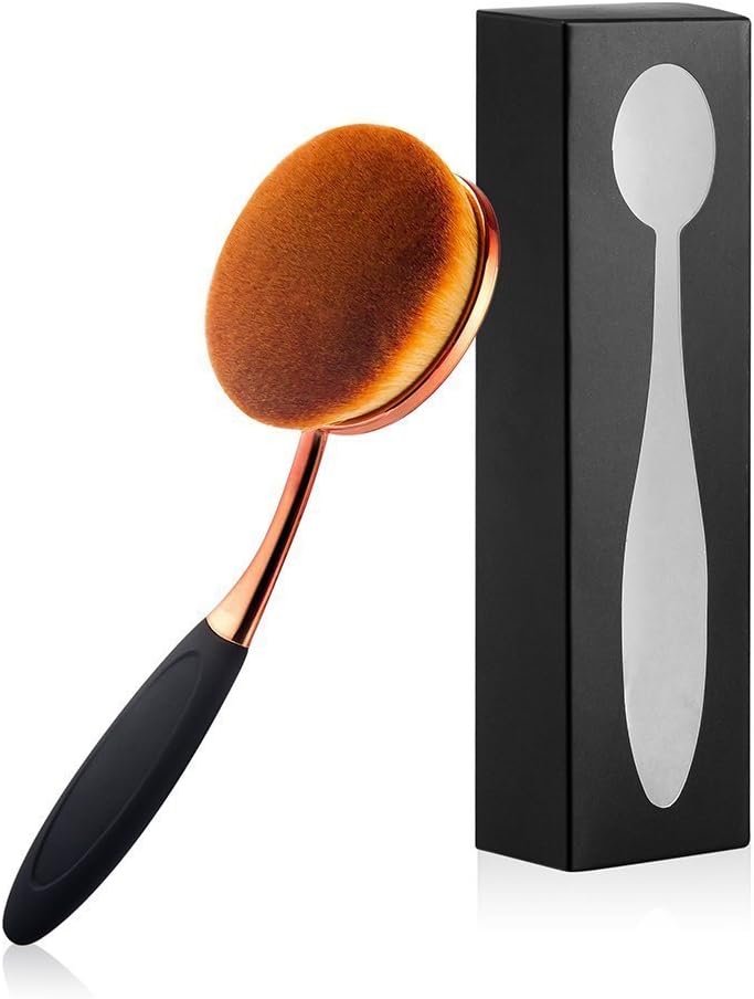 Yoseng Oval Brush Large Toothbrush Apply for Makeup-liquid Powder or Cream.