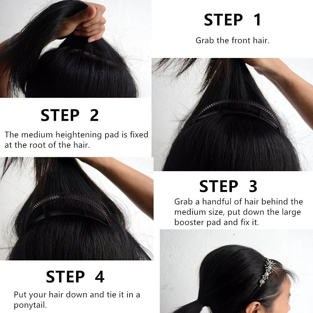 Aiyraa 5 Pieces Bump It Hair Styling Accessories Bump It Up Headband Hair Bump Clip for Beehive Hair Piece Volumizing Tool Women Hair Styer Headdressing Accessories Multifunctional Hair Styling Tools - Image 3