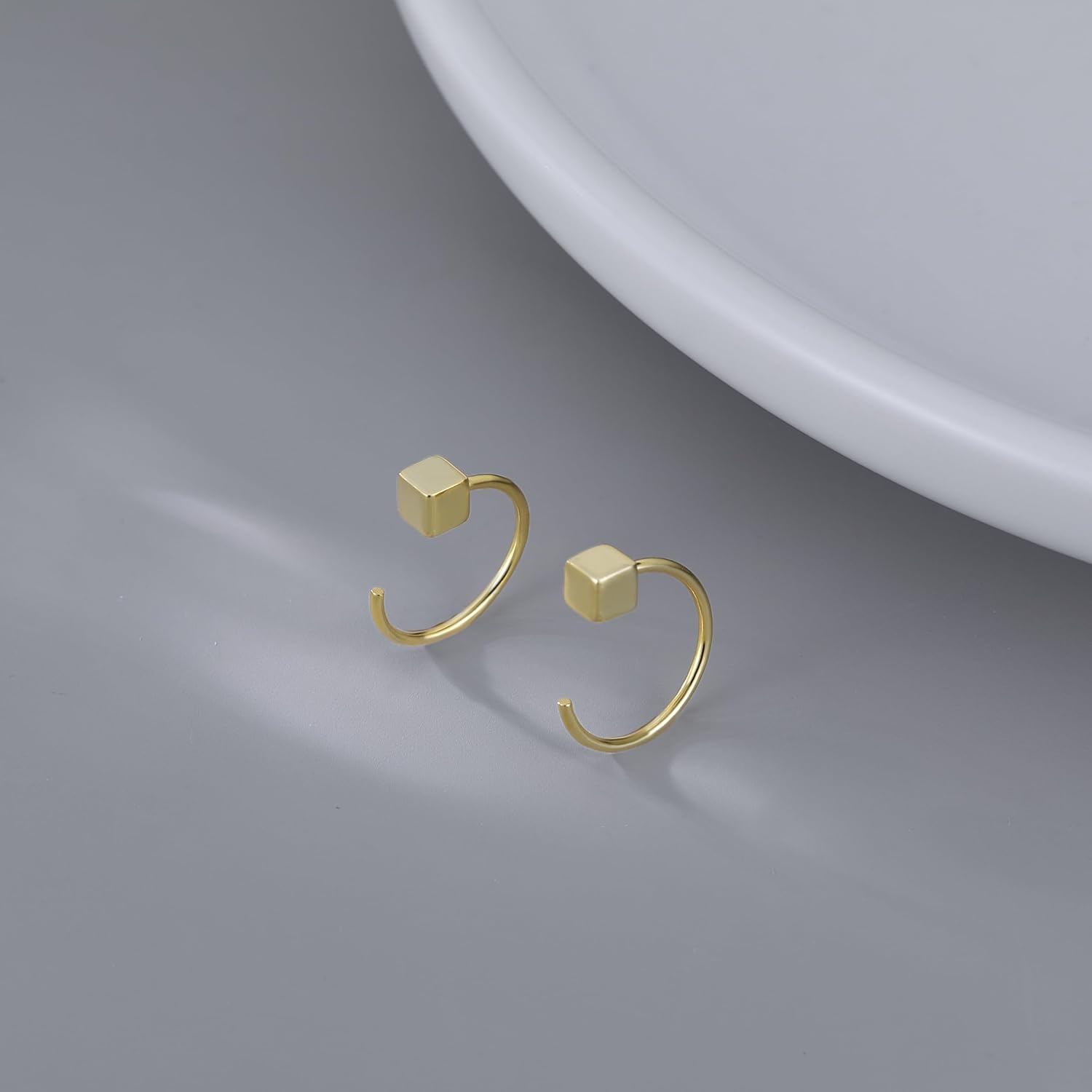 Reffeer 925 Sterling Silver Half Hoop Earrings for Women Teen Girls Open Hoop Earrings Minimalist Huggie Earrings Hypoallergenic - Image 6