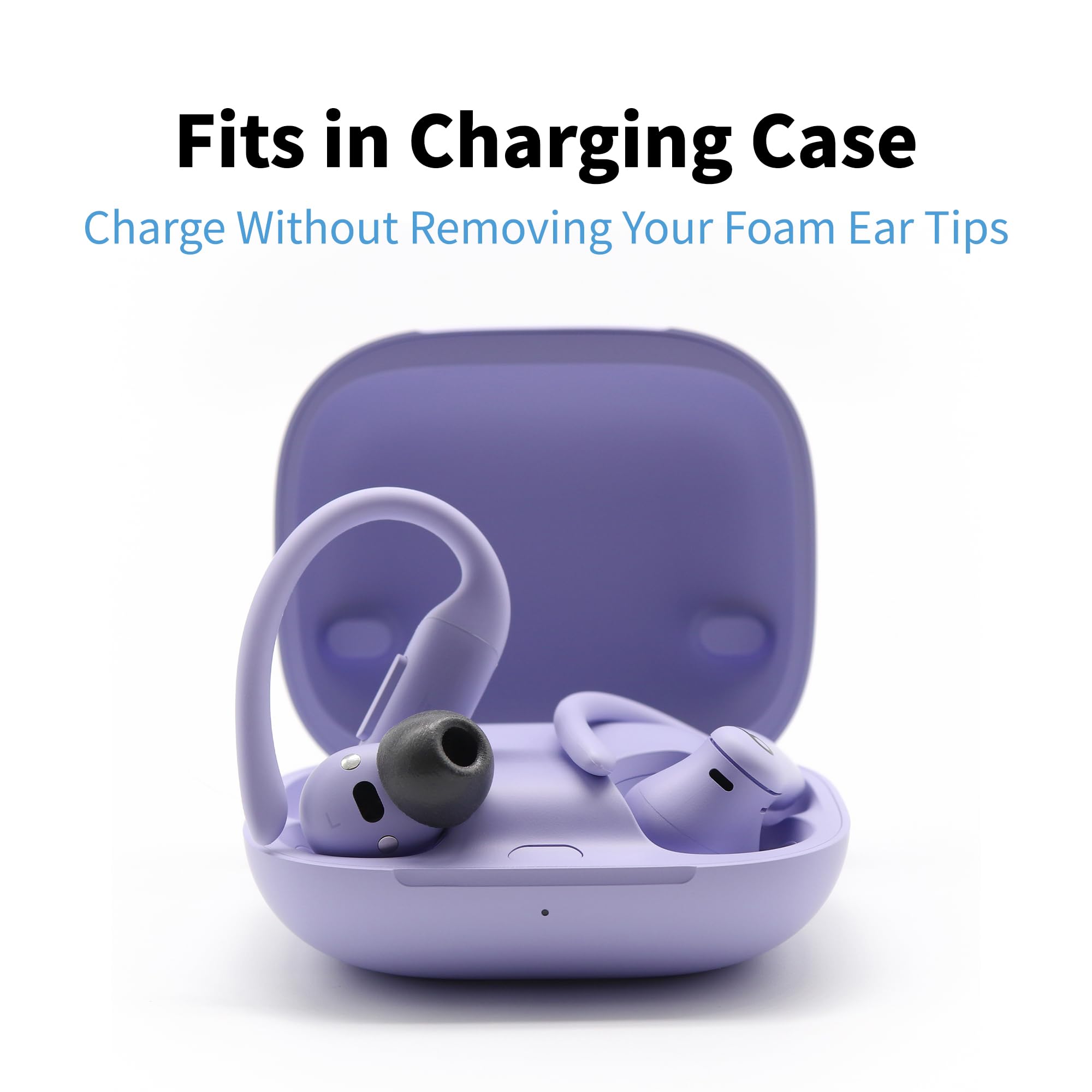 Comply TrueGrip MAX TW-400-C - Almohadillas de Espuma viscoelástica TrueGrip MAX para Powerbeats Pro 2, Technics EAH-AZ80 y más, máxima Comodidad, Ajuste Seguro, Aislamiento de Ruido Superior, Negro