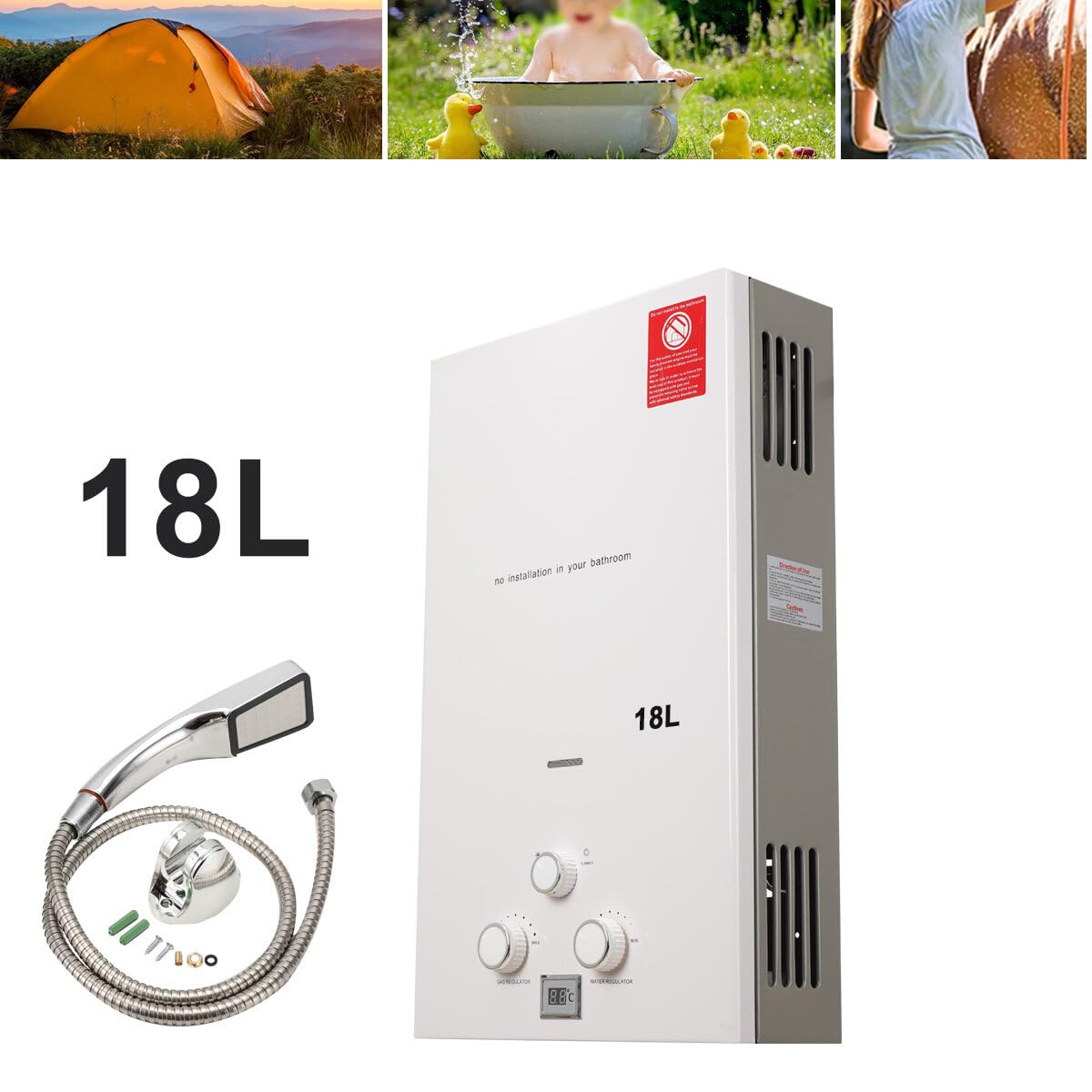 Tankless Gasdurchlauferhitzer,18L 36kW Outdoor Gas Propan Durchlauferhitzer