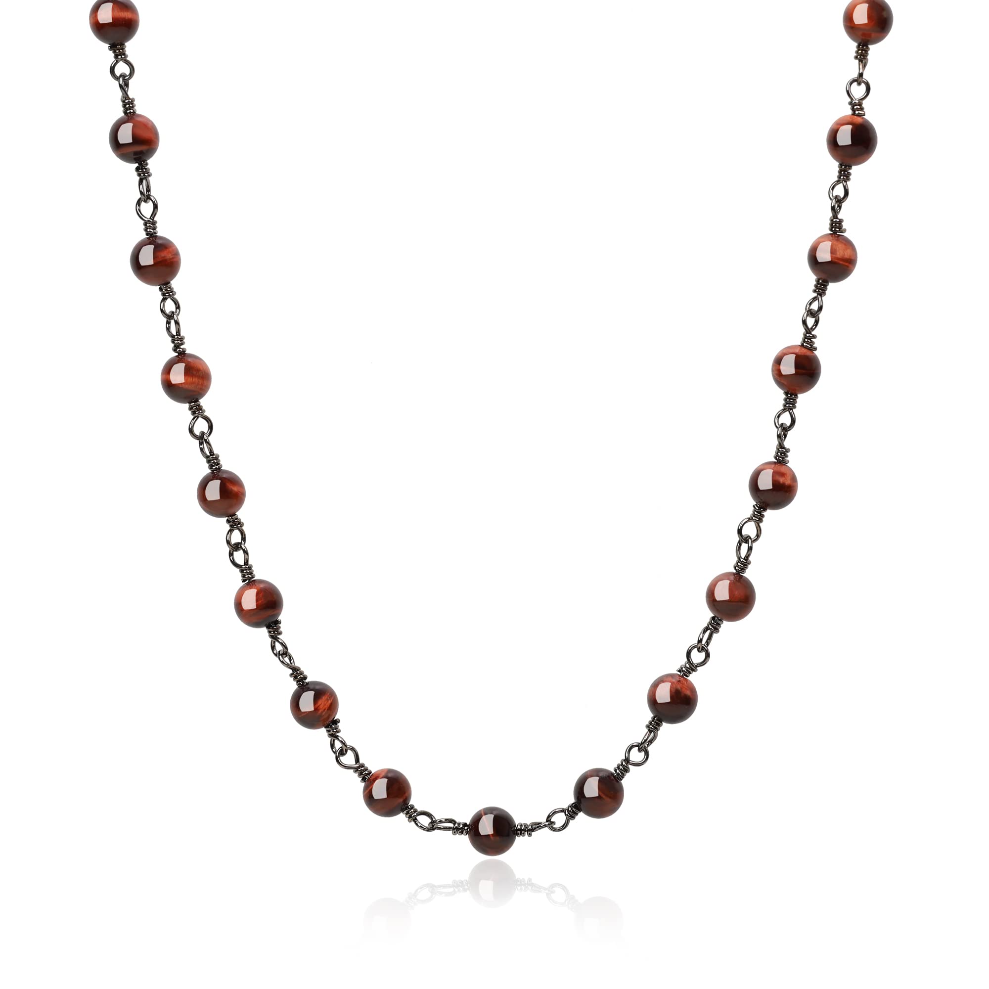COAIMen's Women's Genuine Stone Beaded Strand Necklace