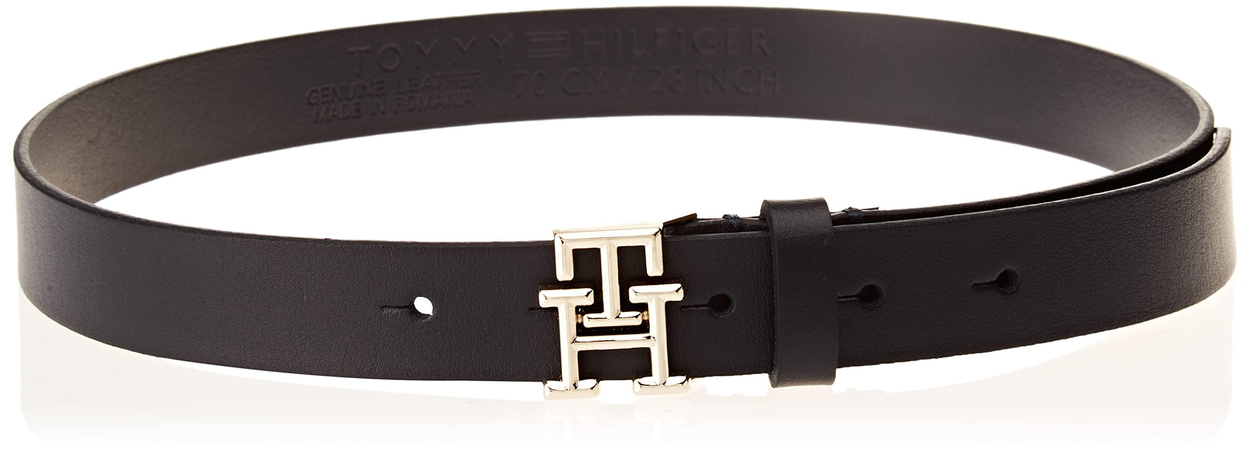 Tommy Hilfiger Donna Cintura TH Logo 2.5 Cintura in Pelle