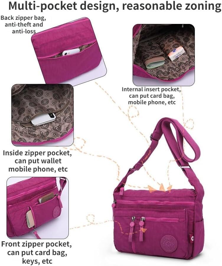 Messenger Bag Nylon Crossbody Bag Therian Clothes Grunge Y2k Bag Nylon Bag Trashy Y2k3