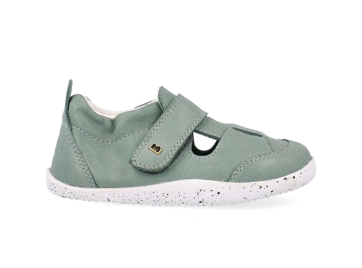 Bobux Xplorer Beau - Primi passi - Sandalo in pelle per bambini con gancio e cinturino a strappo (Sage, Sistema Taglie Calzature EU, Bimbo (0-5 anni), Numero, Media, 19)