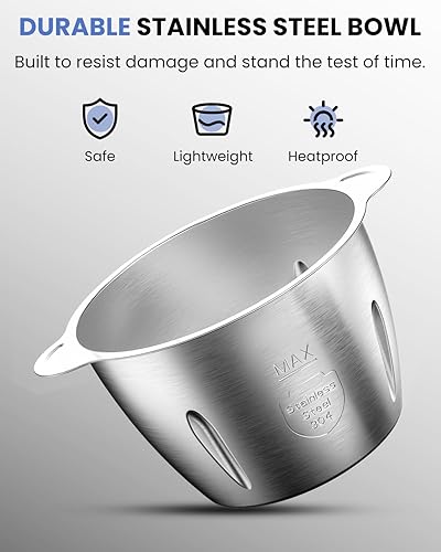 Miniatura 5 de LINKChef Procesador de alimentos pequeño, picador de alimentos de 10 tazas con contenedor, picadora de carne eléctrica de 2.3L 600 W para uso