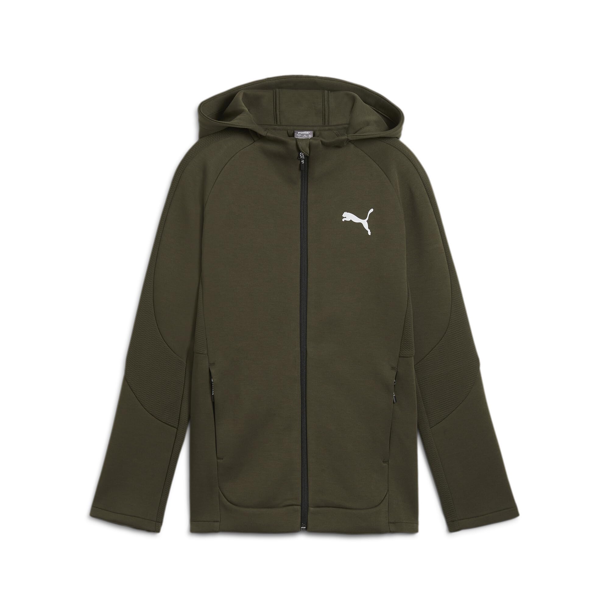 Puma  Kids ' Evostripe Full-Zip Hoodie - Dark Olive - 11-12 (L)