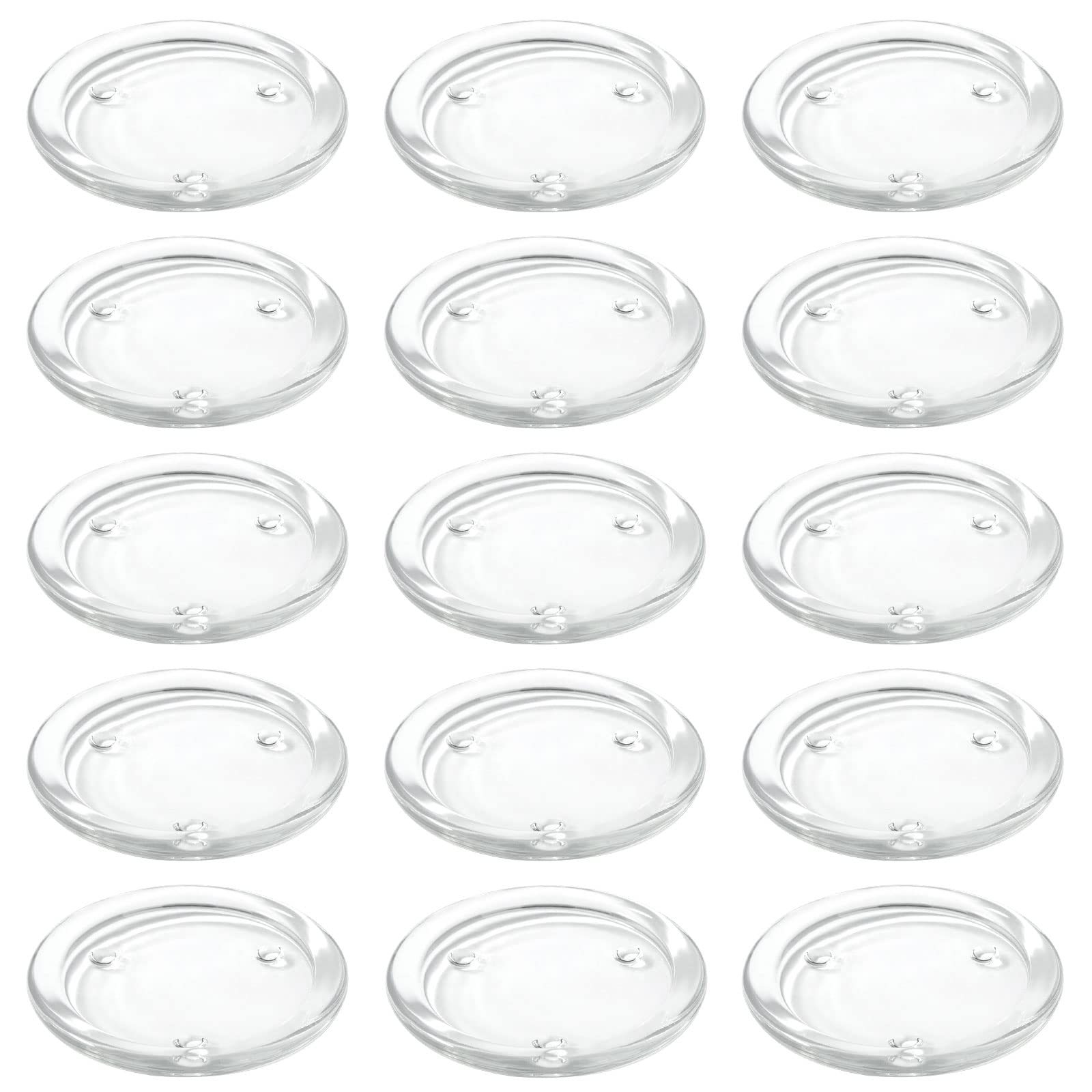 SENENQU Lot de 16 Bougeoir Rond en Verre Transparent Chandelier pour Mariage Décoration