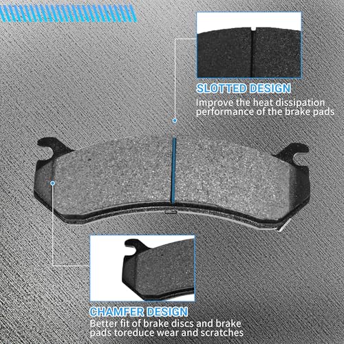 Image of Brake Pads Front and Rear Compatible with Cadillac Escalade EXT ESV, Chevy Avalanche 1500 Silverado Suburban, GMC Sierra 1500 Yukon XL Brake Pads Semi-Metallic D785 D834