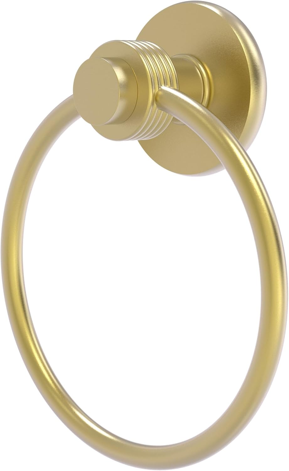 Allied Brass 916G-SBR Mercury Collection Groovy Accent Towel Ring, Satin Brass