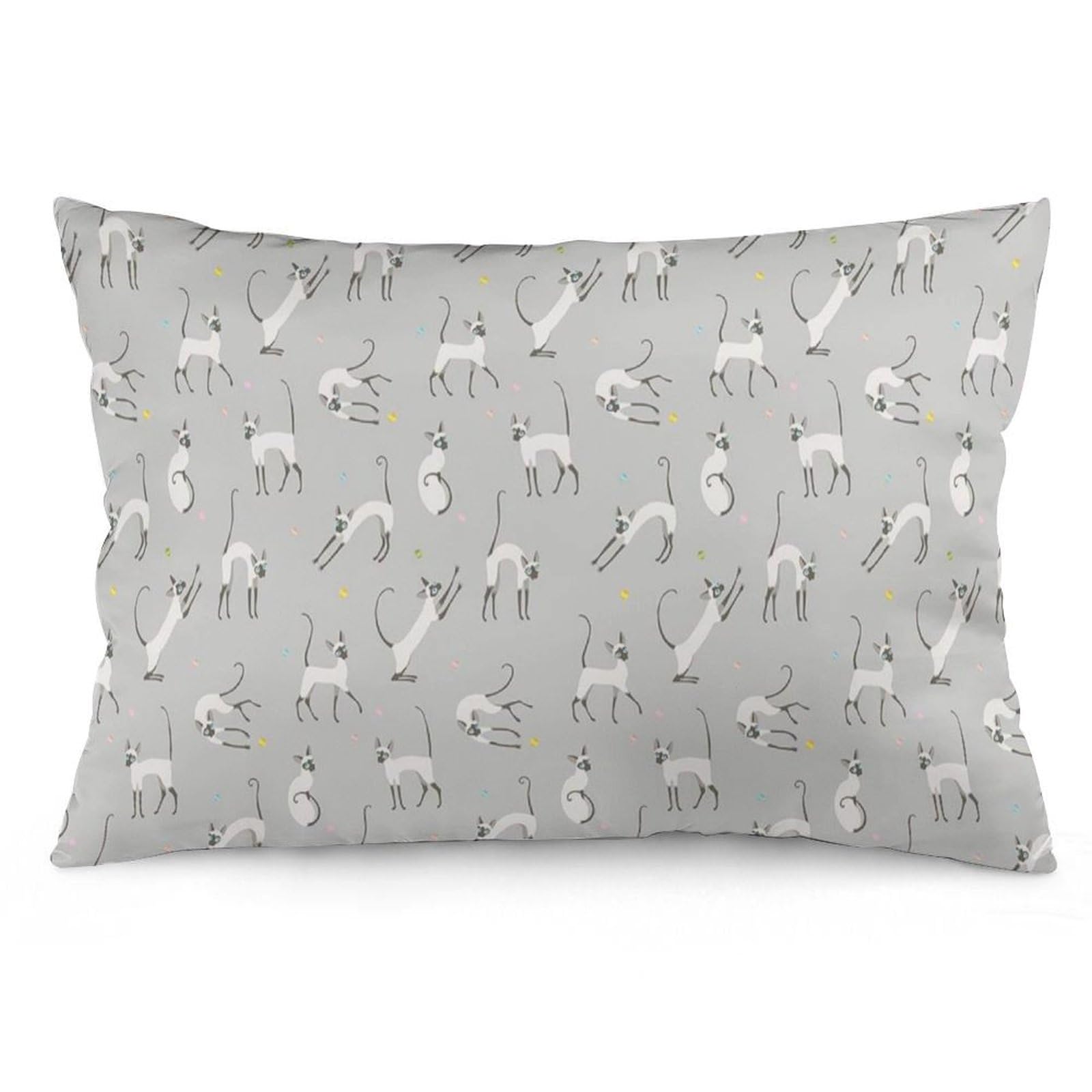 Cmagnifico Siamese Cat On Wall Pillowcase, Pillow Case, Rectangular Plush Pillow Cover For Couch Bedroom
