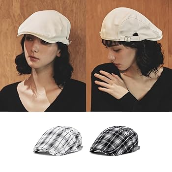 キャップ VARZAR [Lee Chae-yeon wearing] VA square belt hunting cap bl Amazon | VA Square Belt Hunting Cap White | 帽子 通販