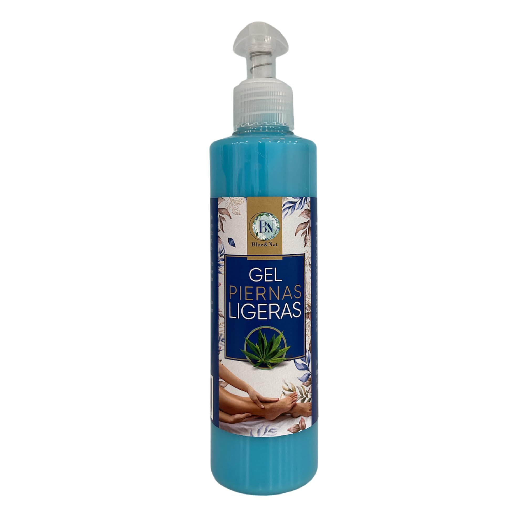 Blue & Nat Piernas Ligeras 250ml - Gel refrescante y relajantecon Aceite de Cañamo, alivio de piernas cansadas, circulación, con extracto de castaño de indias, mentol