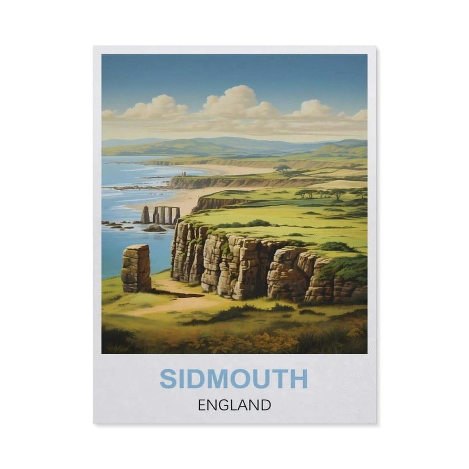 Funny Metal Tin Signs，Sidmouth England(15x30cm）