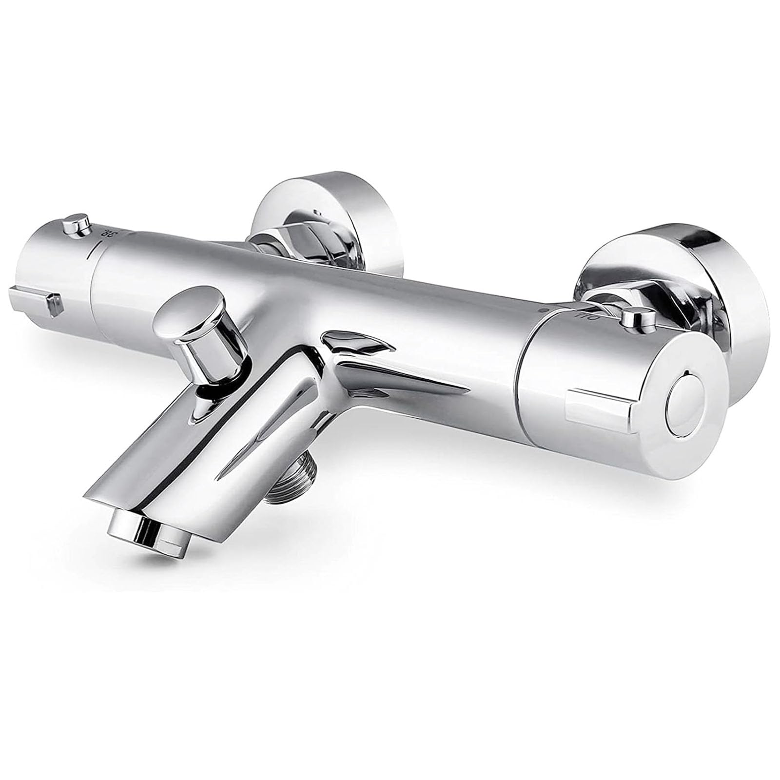 ZYCHSJXA Silver Thermostatic Shower Mixer Tap - Adjustable Bath & for Optimal Temperature Control Modern Bathroom Faucet Ultimate Comfort Style