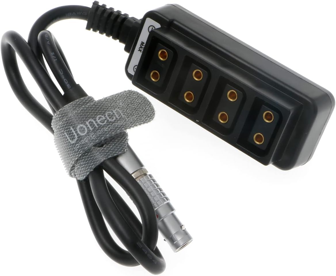 4 Port Dtap to 3 pin Male steadicam Zephyr Splitter Cable for ARRI RED Cameras