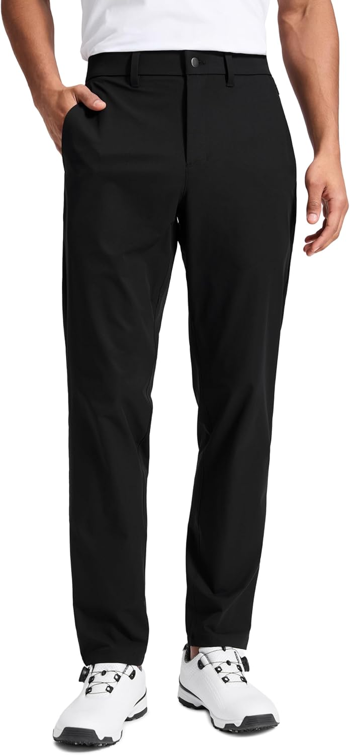 CRZ YOGA Breeze Comfy Golf Pants for Men - 30''/32" Lightweight Quick Dry Casual Athletic Work Dress Trousers with Pockets