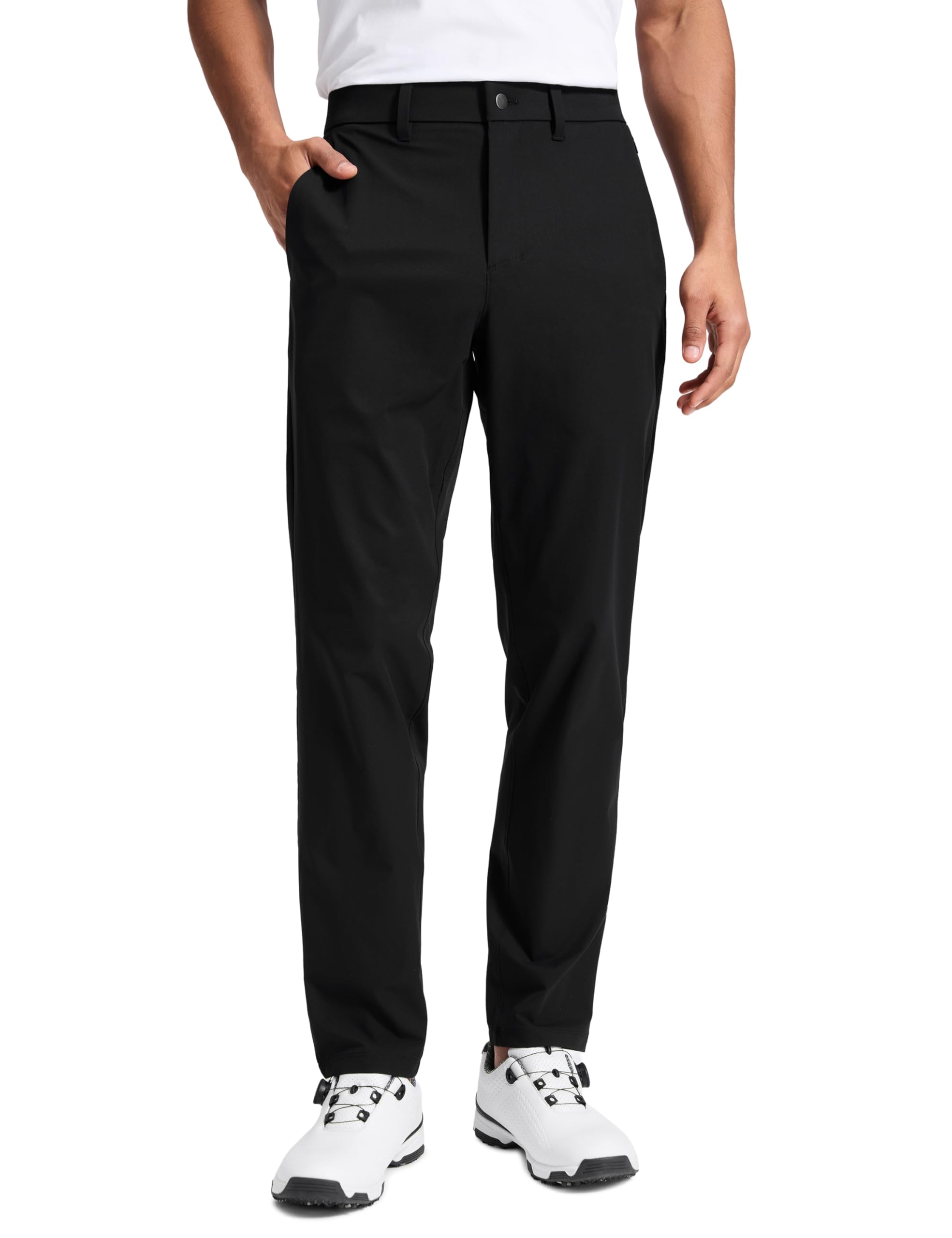 CRZ YOGA Breeze Comfy Golf Pants for Men - 30''/32" Lightweight Quick Dry Casual Athletic Work Dress Trousers with Pockets
