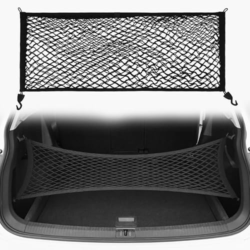 Red Maletero Coche para Audi A7L 2022 2023 2024 2025 2026, Puede Extender Elástica Fijación Almacenaje Equipaje Organizador Accesorios,C-90 * 30