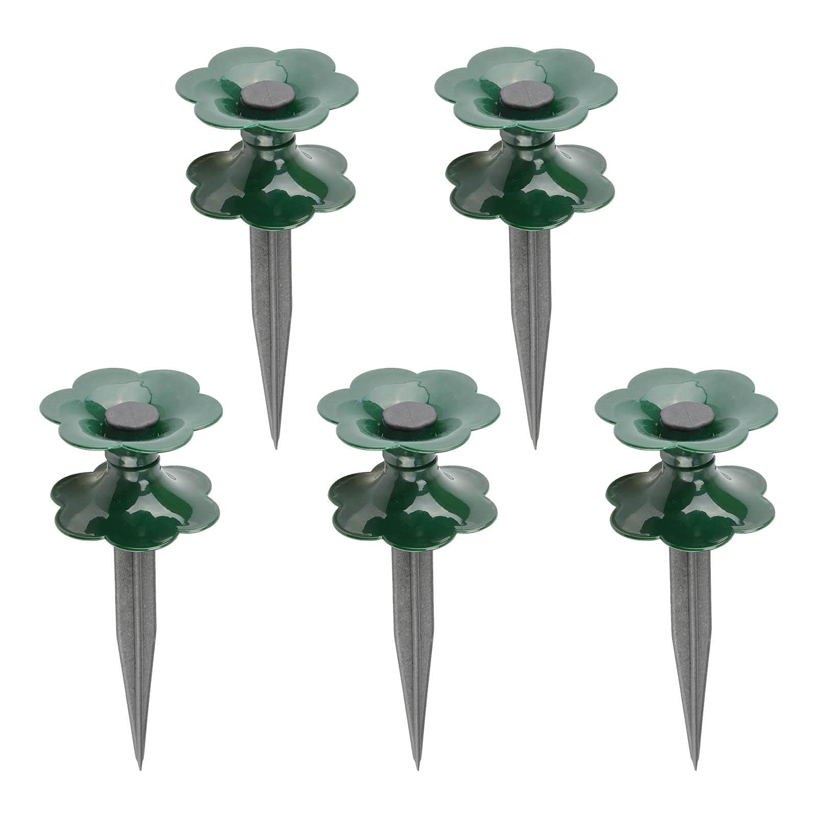 4 Guide Per Tubo Da Giardino Con Ruote - Picchetti Guida In Plastica, Per Tubo Acqua, Antipiega, Per Prato E Serra, Verde - 3