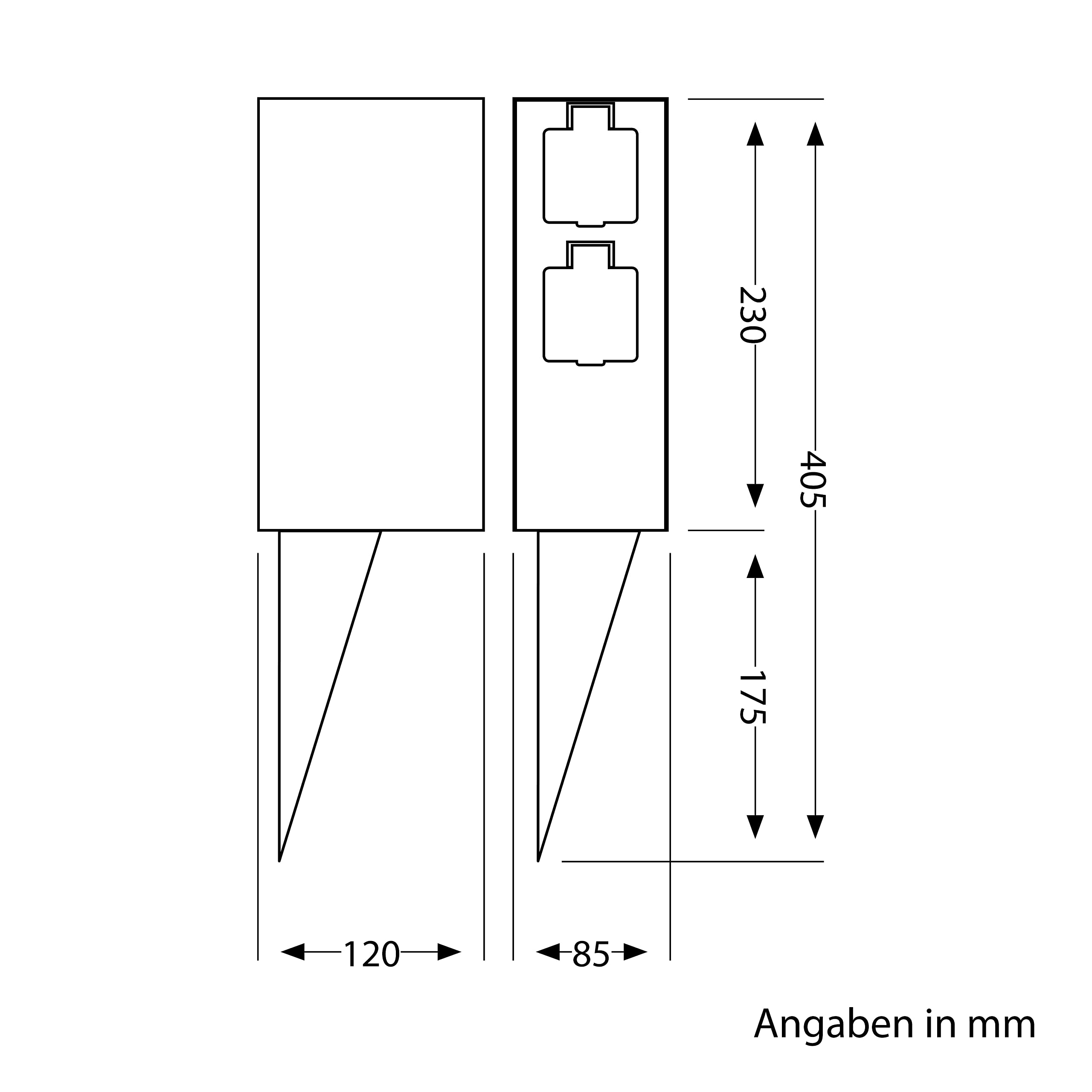 ledscom.de 3x Garten-Steckdosen-Säule POMI mit Erdspieß für außen, IP44, 4-fach, anthrazit, eckig, 23cm
