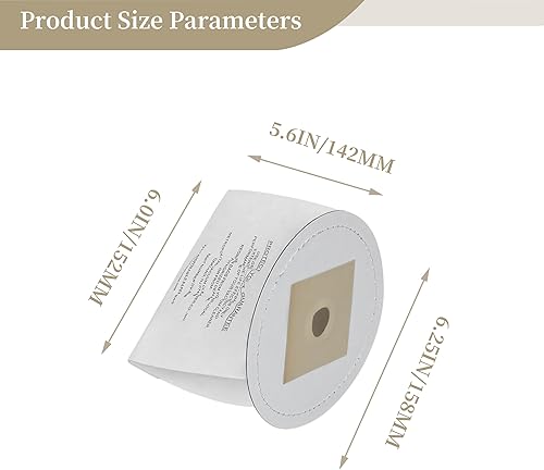 Miniatura 2 de DV-5PBRP - Bolsas desechables para MetroVac compatibles con modelos de vacío MetroVac MDV-2, MDV-3, 7 unidades