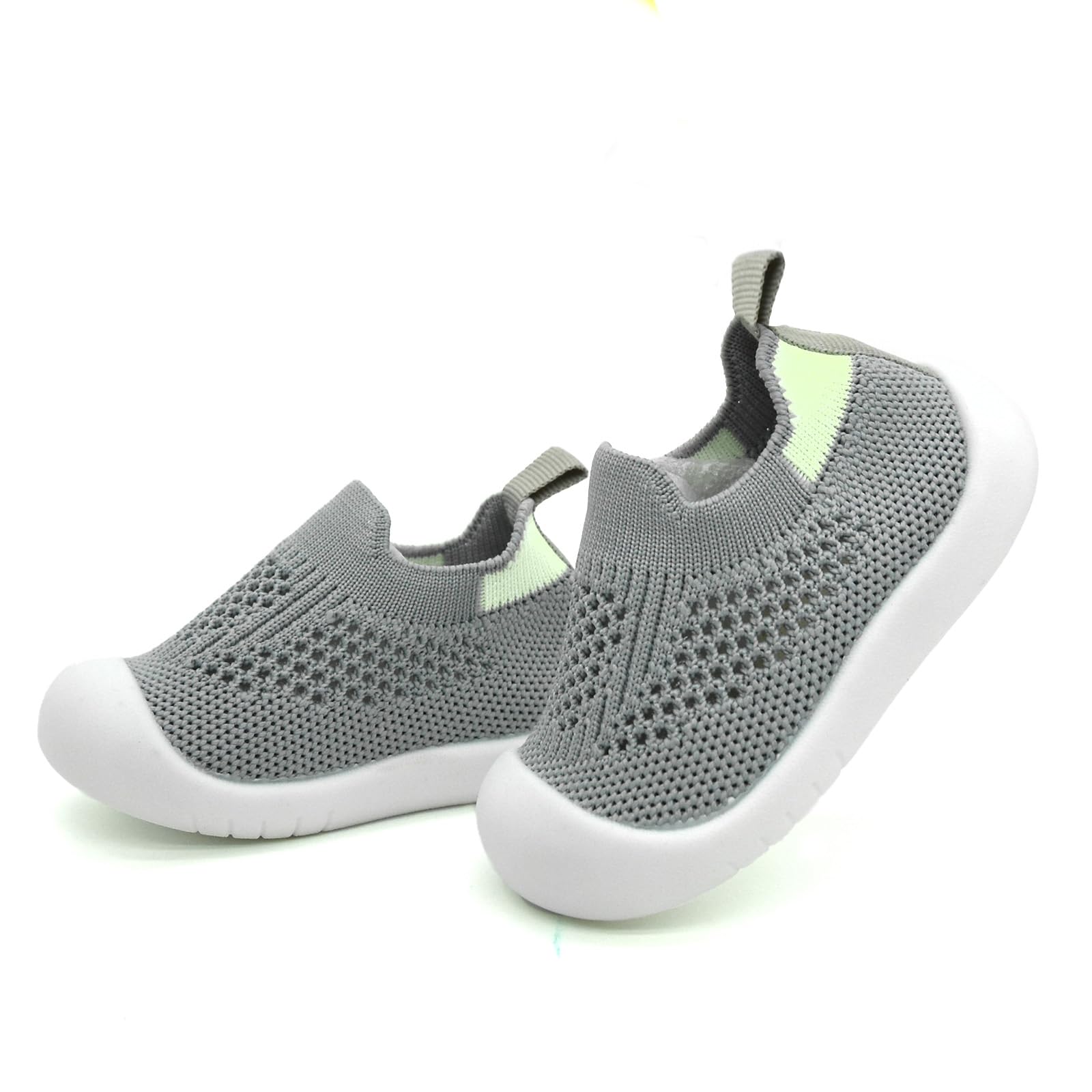 Baby Sockenschuhe Lauflernschuhe Krabbelschuhe für Mädchen Jungen (0-3 Jahren) – mit Rutschfester Gummisohle, weich gestricktem Material