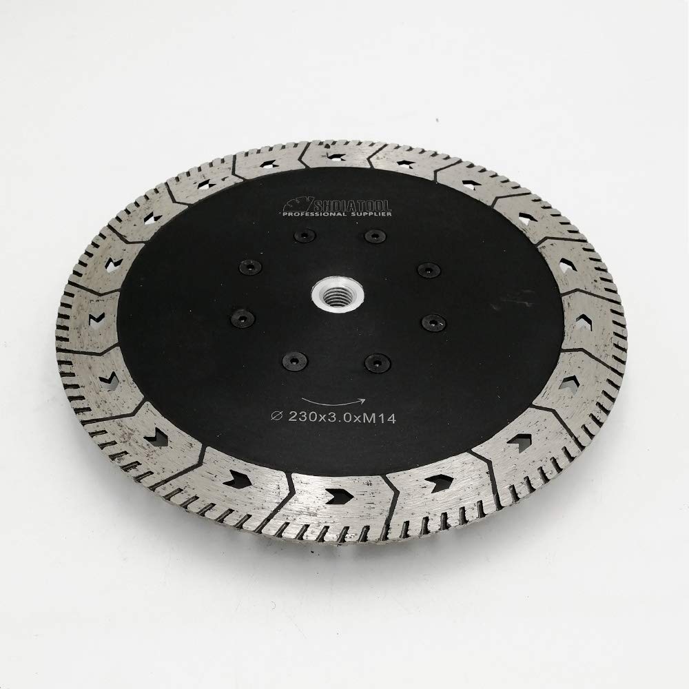 SHDIATOOL Disco de Corte de Diamante 2 Piezas 230mm Hoja de sierra con Hoja Dual para Cortar y Pulir Granito Mármol Hormigón