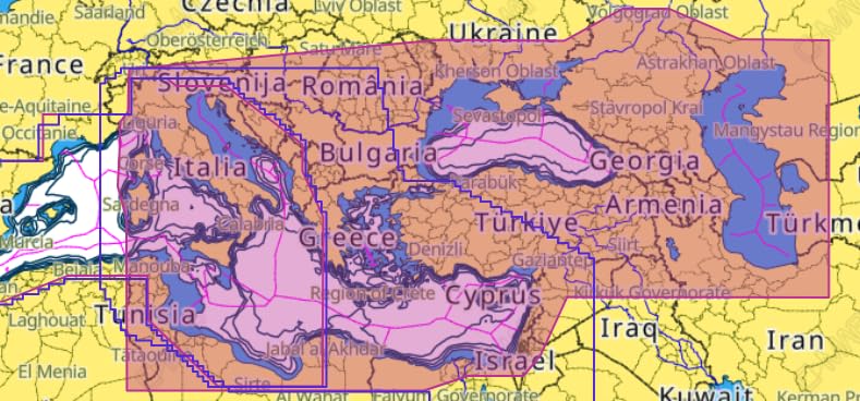 C-MAP Cartografia Compatibili con Lowance, B&G, Simrad - per GPS, Chartplotter, Ecoscandaglio Barca
