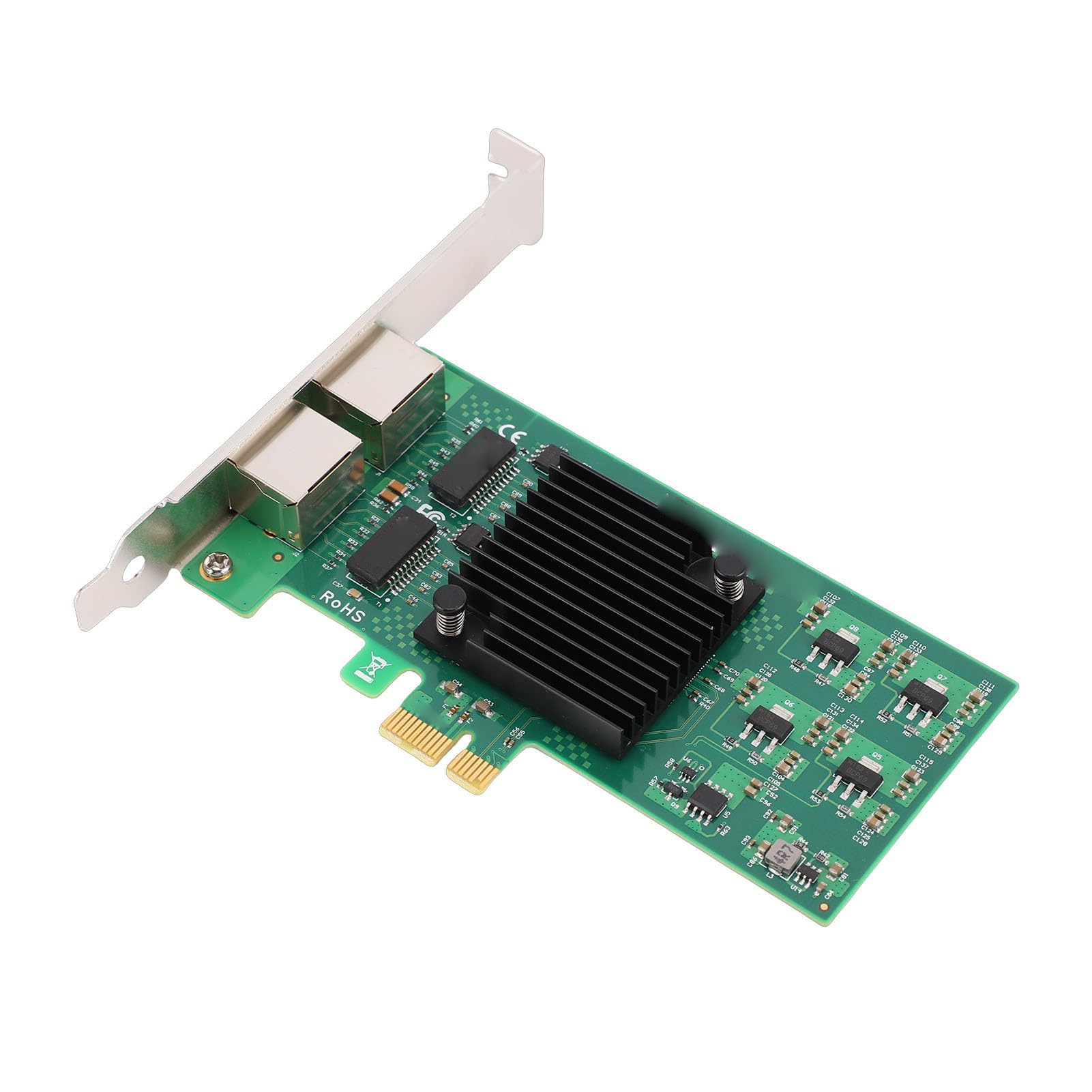 Aramox Gigabit PCIe Karta Sieciowa Ethernet, 2-Port RJ45, Chipset 82574L