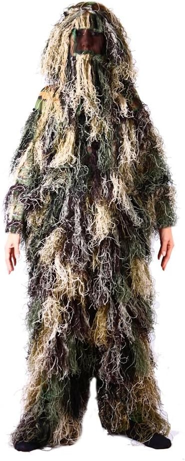 Kids Ghillie Suit, Woodland Camo, Ghillie Suits For Kids, Size (M) Fits Ages 7 - 9 Years, Ghillie Suits,