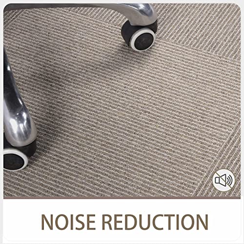 24 Tiles/64 Sq Ft-Carpet Squares, Carpet Tiles, 0.24" Pile Height, Commercial Carpet Tiles, Non Adhesive Padded, Non-Slip, Easy Diy Installation (20" X 20", Sisal) #TOP2