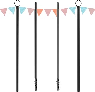 Espird String Light Poles for Outdoor 2 Pack,10 Ft Outside String Light Pole for String Lights, Backyard Patio Light Poles for Parties Bistro Wedding