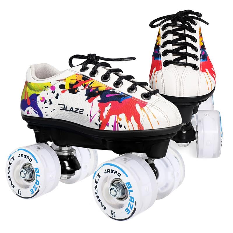 jaspo Blaze LED Shoe Skates for Boys, Girls & Adults | Leather