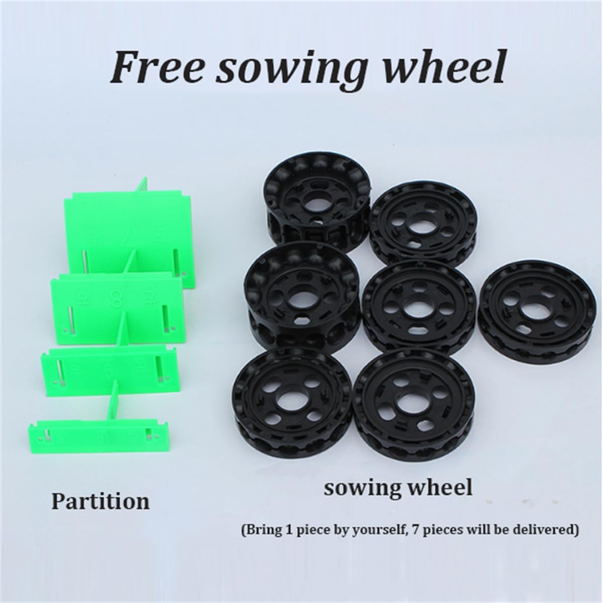 Garden Push Corn Seeder Planter, Seed Sower & Fertilizer Applicator,Lawn & Garden Spreaders Portable Hand Push Seeder, Hand Seed Spreader Fertilizer Applicator,10 Mouths