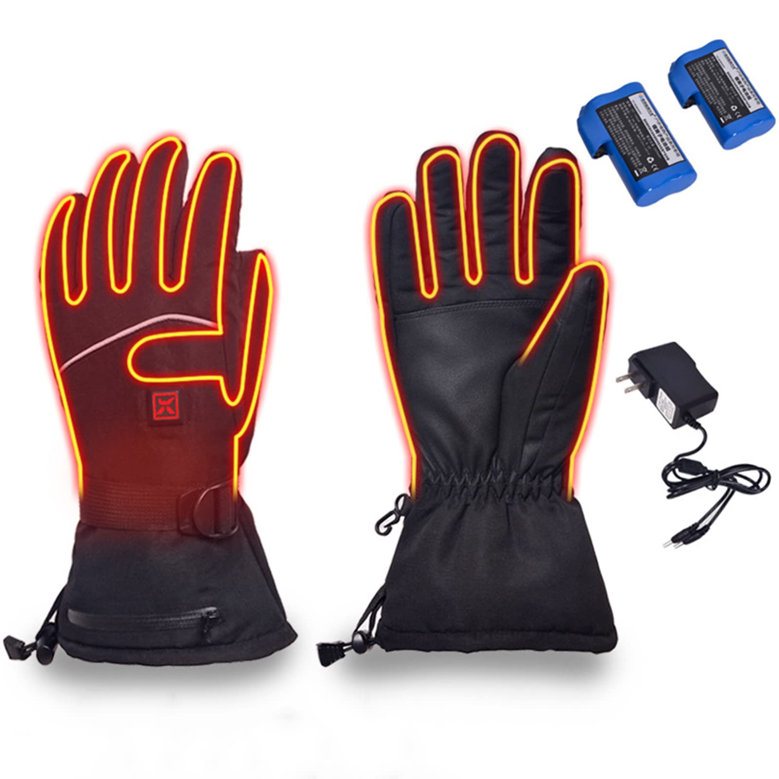 Gants chauffants thermiques homme et femme CHEWYNP avec doublures de gants à piles hiver