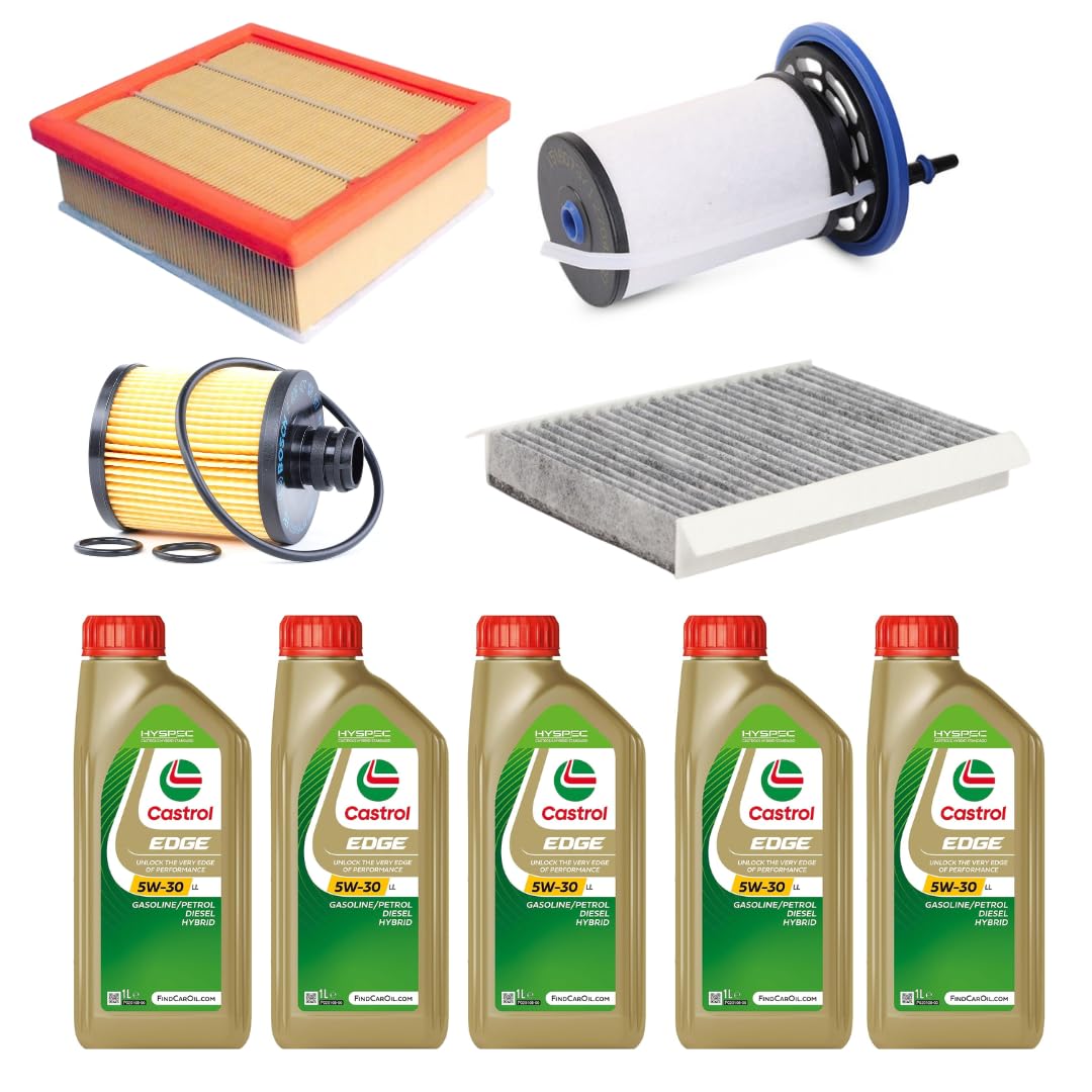 KIT TAGLIANDO COMPLETO FILTRI + OLIO 5W30 COMPATIBILE CON RENEGADE 500X 1.6 MULTIJET