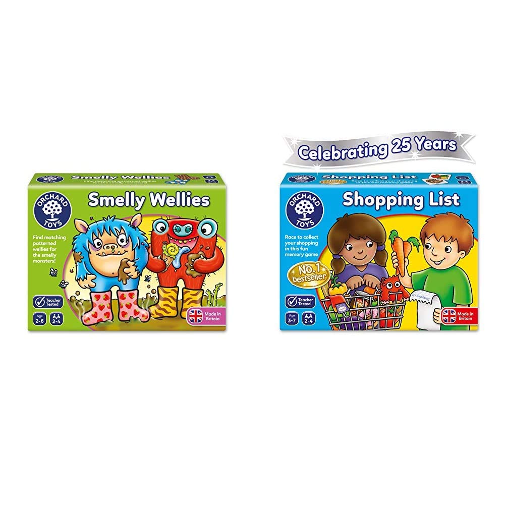 #33 — Orchard Toys Smelly Wellies Game & Toys Shopping List Game