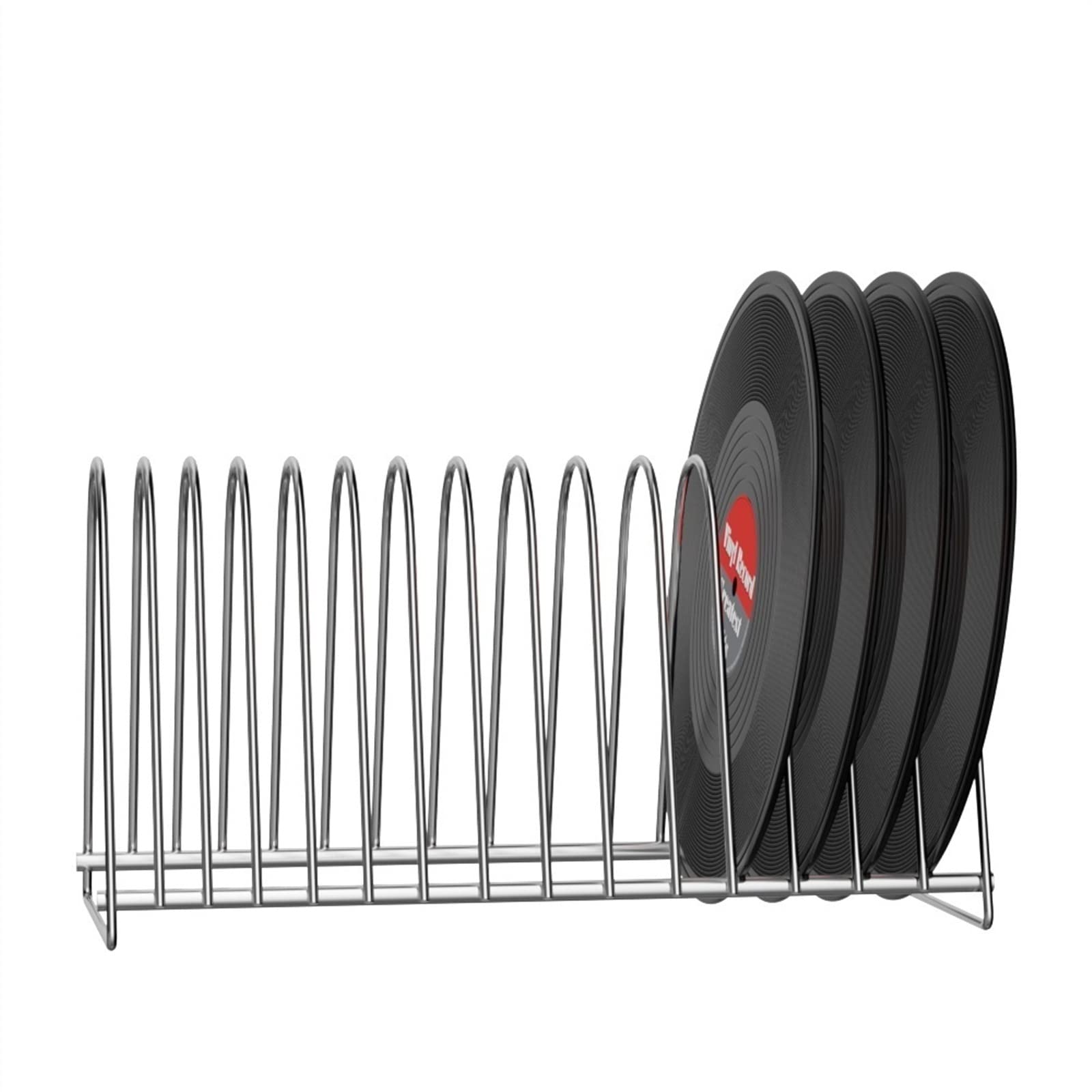 Porta CD da scrivania, organizer triangolare per dischi in vinile, espositore per dischi in acciaio inossidabile, supporto per scrivania in vinile multifunzione, organizer triangolare per documenti