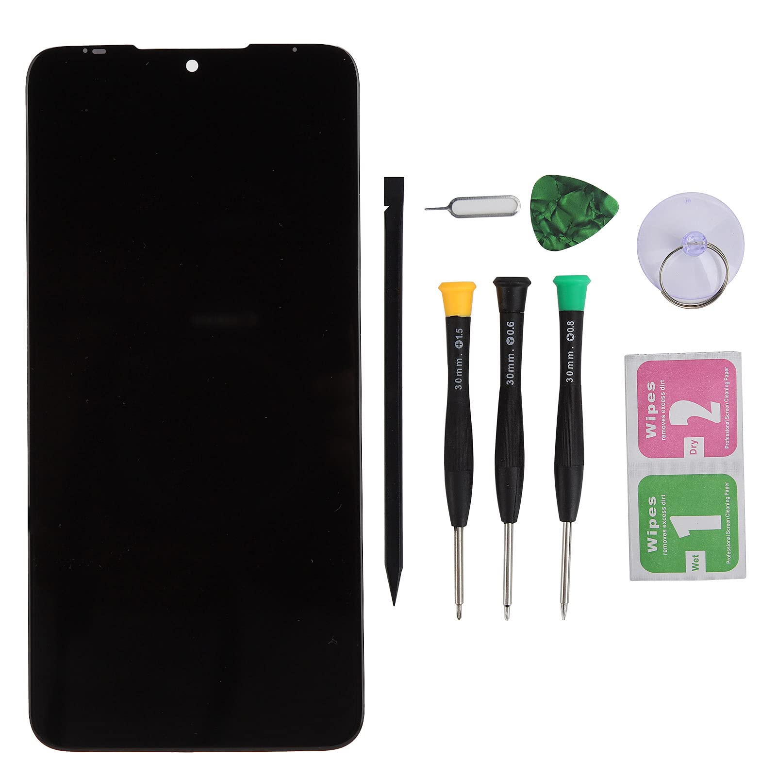 SIXRUN Wyświetlacz LCD do Moto G8 Play, z Zestawem Narzędzi Naprawczych