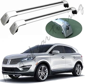 Silver Crossbars Cross Bars Roof Rail Racks Fits for Lincoln MKC 2015-2019