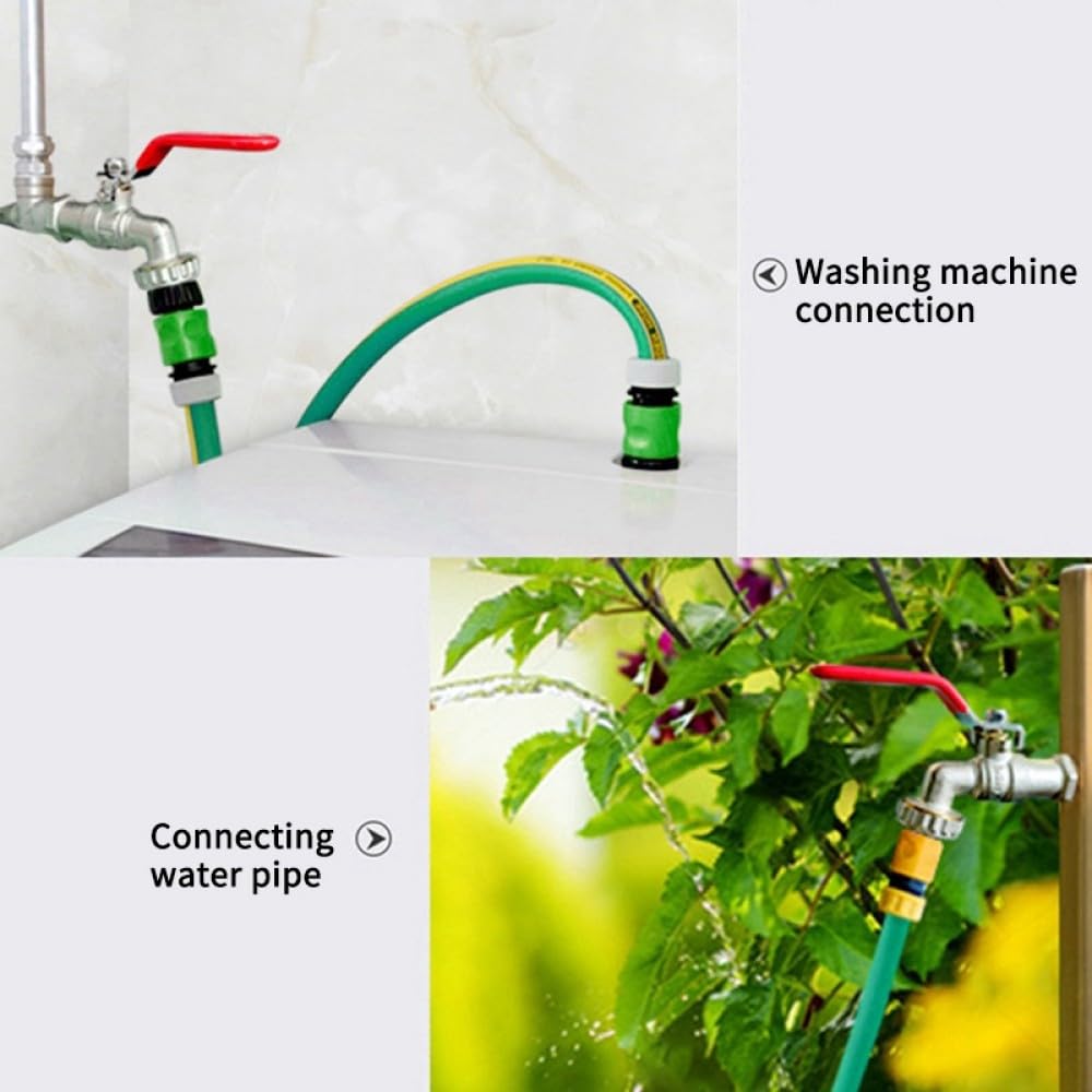 Conector de tubería de Agua de 1/2 '' Adaptador de Agua de 2 1 vías Manguera de jardín Grifo de riego Válvula de Repuesto Grifo de Ajuste, F