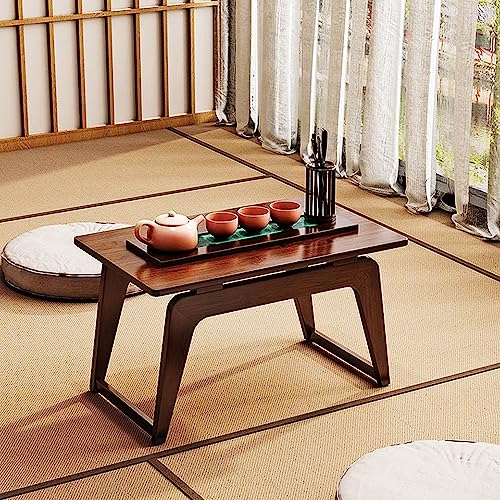Table de sol multifonctionnelle table basse en bambou de salon et extérieur 80cm - 2
