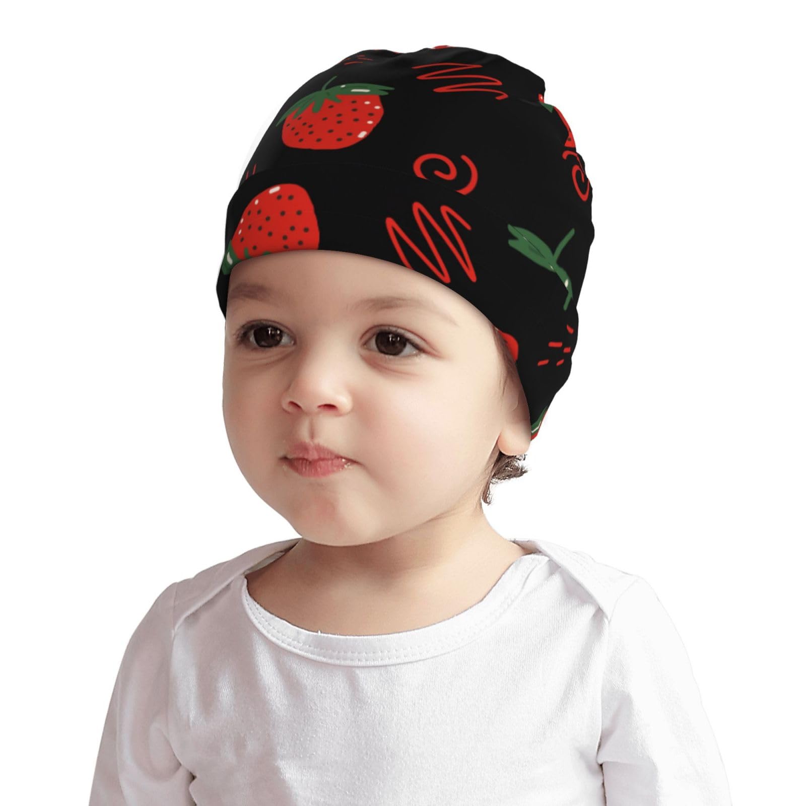 Rqzwdq Cute Strawberry Kids Beanie Hats Warm Knit Beanie Cap Skull Caps Gifts Decor for Boys Girls