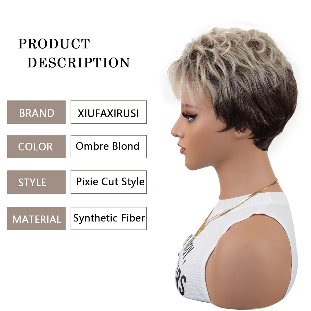 XIUFAXIRUSI Synthetic Wig for Women with Adjustable Breathable Cap